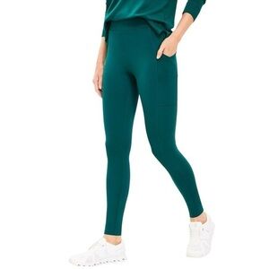 Lou & Grey Green Ponte Sporty Side Pocket Leggings – Size Small